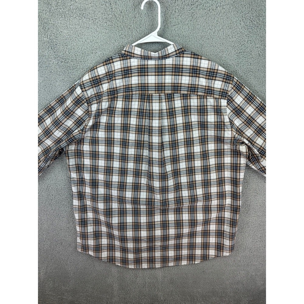 Croft Barrow Shirt Mens XL Plaid Non-Iron Classic Fit Button Down Preppy - Picture 6 of 8